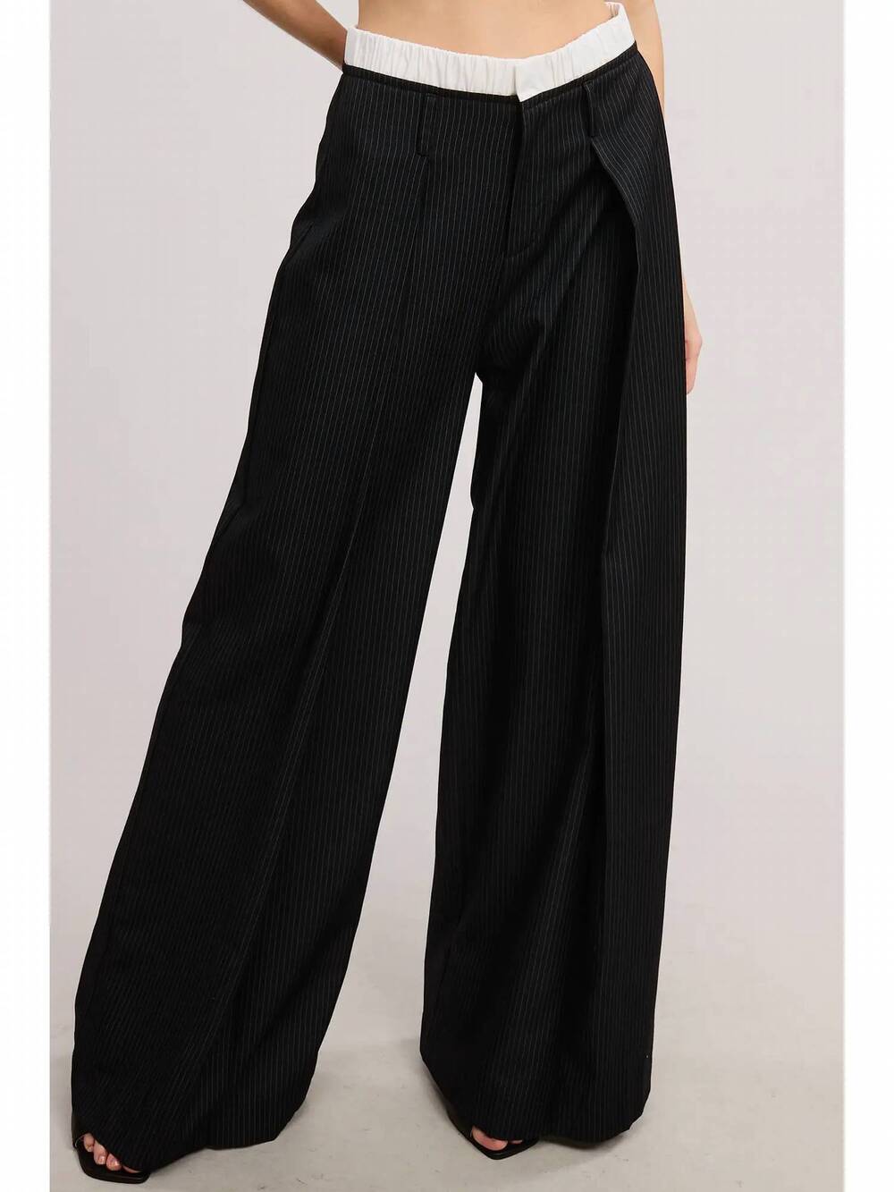 NEW MIMOSA tailored pinstripe trouser in char